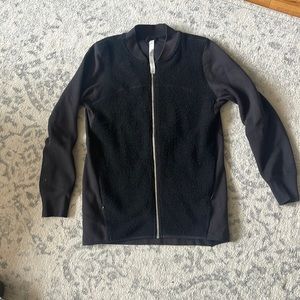 Lululemon, felted bomber jacket, black, barely worn, size 10